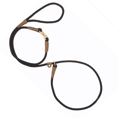 Mendota Swivel Slip Leash - Large- Made in the USA :13mm x 1.8m - Black V256-MP07203