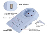Smart GSM Power Outlet Plug Socket with Temperature Sensor SMS Command Control V1294-YM0901-JY01482-02
