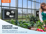 Shutter Exhaust Fan, 305 mm /12 inch with Temperature Humidity Controller, EC-motor, 904 CFM, V952-BYCSPQSDJEC12J2DNV3