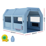 Giantz Inflatable Spray Booth 4X3M Car Paint Tent Filter System Blower SPRAY-BOOTH-4X3-BL