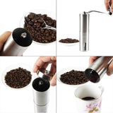 Coffee Bean Grinder - Stainless Steel Ceramic Burr Manual Hand Crank Nut Mill V238-SUPDZ-28248153325648