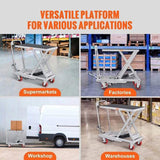 Hydraulic Lift Table Cart, 500lbs Capacity 28.5" Lifting Height, Manual Single Scissor Lift Table V952-DJYYSJPTCHS42SG52V0