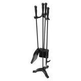 Fireplace Tool Set, 4 PCS Fire Tool Set and Holder with Three-Prong Stand, Ash Shovel, Brush, Fire V952-BLGJTJ4JTSZGOB6QI001V0
