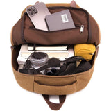 The Retro Canvas Backpack is designed with a vintage and fashionable style Multi-Functional Durable V1369-AZ3-W-00588