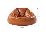 Marlow Bean Bag Chair Cover PU Couch Tan BEAN1001-TA