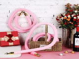 4 Pieces Pink Velvet Stanchion Rope 5 Feet Ropes with Gold Clasps for Party Hotels Wedding Movie V1259-DP01-A-5521