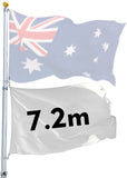 Rustproof Aluminum Flag Pole with 7.2m, Heavy-Duty Telescoping Pole for Outdoors, Gardens, Roof V284-AUS-1