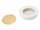 Ceramic Tea Pot Warmer with 11.8cm Gold Gasket Circular Concave Tea Kettle Heating Base for Home V1294-YM0706-3118230212411