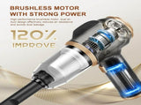 8-piece Black Handheld Cordless Vacuum Cleaner & Air Duster 2-in-1, Portable Car and V888-ELOSUNG53351