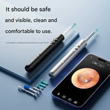 Smart Visual Ear Cleaner with HD WiFi Camera - Gentle Silicone Tips, USB-C Rechargeable Otoscope for V888-ELOSUNG35635