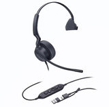 Yealink UH44 Mono Teams USB-C/A Microsoft Certified USB Wired Headset, Dual Noise-Canceling V1202-V2-IPY-UH44-M-MS-CA