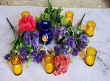 40 Bulk Yellow Glass Votive Candle Holders Table Centreoieces Xmas Wedding Anniversary Event V382-YELLOWCHX40