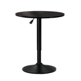 Artiss Bar Table Gas Lift Round Black BA-K-TB304-BK