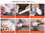All-in-One Pet Grooming Vacuum Kit with Electric Clipper & Brushes for Dogs and Cats, Low Noise & V1107-CS-GDCWXCQ