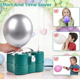 Electric Air Balloon Pump PP Portable Electric Air Pump Balloon Blower Machine with Nozzle for Party V1294-YM0901-3113240255311