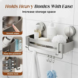 Suction Cup Shower Corner Shelf with Towel Bar V1237-ZY-908-111
