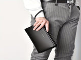 Men'S Leather Clutch Bag Men'S Accessories High-Quality Leather Stylish Clutch - Brown - Size V1347-918-24073-BRN-23-4-14
