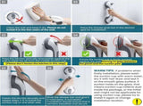 Shower Grab Bar, 2 Pack 12 Inch Suction Grab Bars for Bathtubs and Showers for Elderly, Shower V1079-BAR01