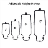 2pcs 7Inch Lamp Shade Holder Adjustable Lamp Harp Kit E14,E26,E27 Light Base Adapter Black Horn V1192-AZ-W-28821