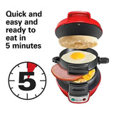 Electric Burger & Sandwich Maker for Home, Non-Stick Dual Heating Plates, Quick Breakfast Grill for V1341-ZY-M22LX289-BLACK