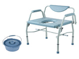 Commode Chair, Bedside Commode with Drop-Down Arms and Detachable Backrest, 5-Level Adjustable V952-WLKBSGYZD1009SMAXV0