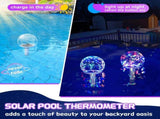 Floating Pool,LED Colored Solar Pool Floating, Easy Read Swimming Pool V1366-AZ2-W-05794