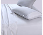 Elan Linen 100% Egyptian Cotton Vintage Washed 500TC White King Bed Sheets Set V107-KBWHTSS