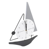 Wall Clock Modern Simple Quiet Sailboat Clock for Home Living Room Dining Room Decoration V1294-YM0901-3115250011211