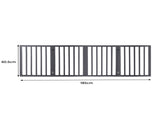 Wooden Pet Gate Dog Fence Retractable Grey 600x 3MM PT1060-4-GY