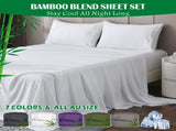 4 Piece Hotel Bamboo Cooling Sheet Set -Ultra Soft 2000TC Breathable Bed Sheets Set with 37 V1317-HB-ZXW9-AUSK-4JT-BAI