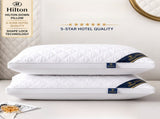 High Rebound Quilted Hotel Pillow Set 2 Pack - Anti Collapse Brushed Fabric Bed Sleeping Pillows for V888-ELOSUNG55187-1
