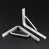 Worgeous 2 PCS Heavy Duty Shelf Brackets Thickened Silver Shelf Support Bracket Aluminium Alloy V1189-LWWAL-20260327-03286