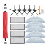 Filter System Main Edge Sweeping Brush Mop Rag Cloth Anti-Allergen Compatible for S7 T7S Robot V1192-AZ-W-23688