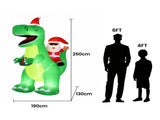 Jingle Jollys Christmas Inflatable Dinosaur 2.5M Illuminated Decorations XMAS-INF-DINO-SAN-8FT