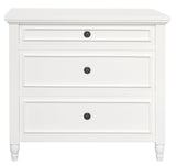 Beau 3 Drawer Solid White Cedar Turn Leg Dresser V199-SB003TLMHWH