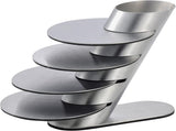 Cups, Cups Set with Decorative Rack, Stainless Steel Tabletop Display Round Cup V1258-DP02-C-669