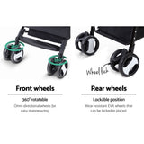 i.Pet Pet Stroller Dog Pram Cat Carrier Travel Large Pushchair Foldable 4 Wheels Black PET-STROLLER-4WL-M-BK