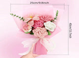 Hand Knitted Yarn Bouquet Pure Cotton Artificial Flowers V1263-JX-8023