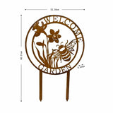 Laser Cut Dragonfly Garden Stake 53x53-80cm V637-71644STK