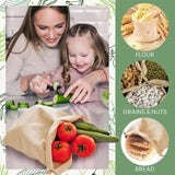 50Pcs 15X20cm Drawstring Storage Bags Calico Bags Linen Tote Gift Bag Bulk V201-W12783642