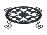 Flower Pot Stand Black Elegant Light Weight Stable Wrought Iron Plant Riser for Living Room Balcony V1294-YM0714-3115210201911