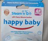 3 x 4 Pack - Happy Baby Steam n Go Cherry Silicone Soother V382-12XBABYDUMMY