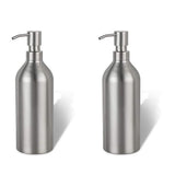 2X Soap Dispenser Stainless Steel Bottle Countertop Pump Hand Lotion Liquid Dispenser for Kitchen & V1366-AZ2-W-15711