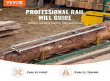 Rail Mill Guide System, 9 ft Milling Guide, 4 Crossbar Kits Chainsaw Mill Rail Guide, Aluminum V952-LJDGLMDGKDJ9FTZHCV0
