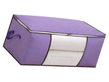 Clothes Storage Bags Fabric Foldable Blanket Storage Container Closet Organizer with Clear Window V1294-YM0901-3117250021330