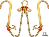 V Bridle Chain, 5/16 in x 2 ft Tow Chain Bridle, Grade 80 V-Bridle Transport Chain, 9260 Lbs Break V952-SZGLTJ5162FT00001V0