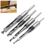 Square Hole Drill Bits for Wood 4-Piece Woodworking Mortising Chisel Set U-Shape Punch Bits for V1366-AZ2-W-11801