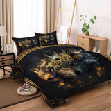 Nature-Inspired Floral Duvet Cover Set - Hypoallergenic Fabric-Queen V745-AQ044130Q3