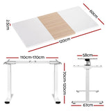 Artiss Standing Desk Motorised Dual Motor 120CM HASD-268-WHDF-NWDB-120