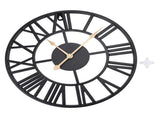 Metal Wall Clock Decor Battery Operated Silent Round Retro Style Iron Large Wall Clock for Living V1294-YM0901-3115250003011